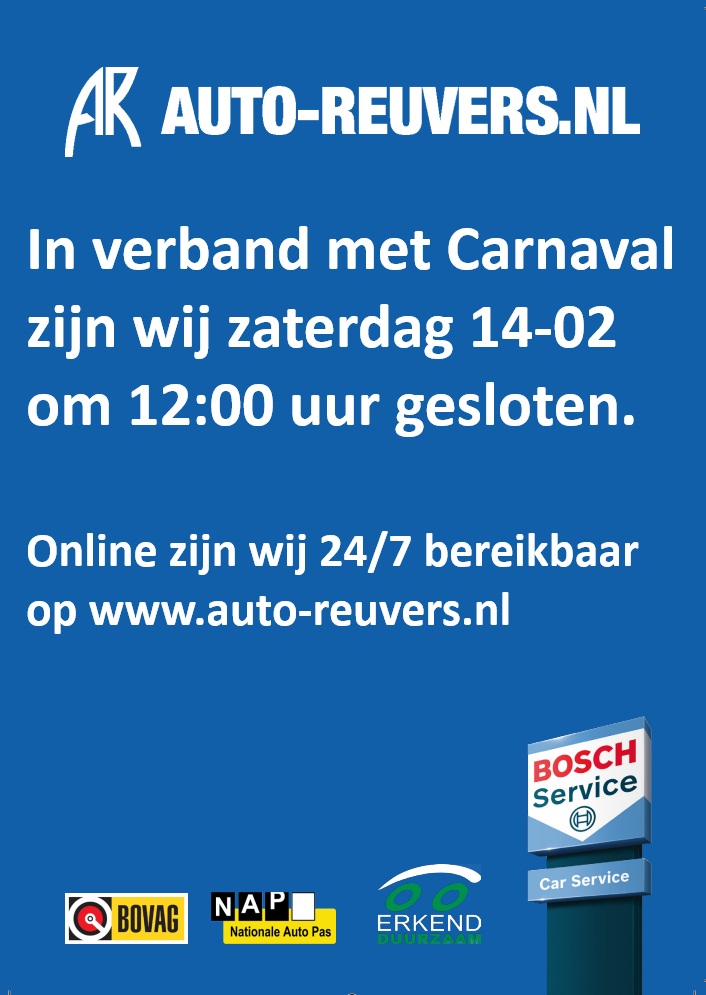 Carnaval gesloten